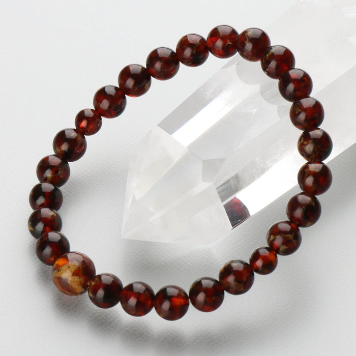 【限定品】腕輪 圧縮虎琥珀8mm 共仕立 桐箱入