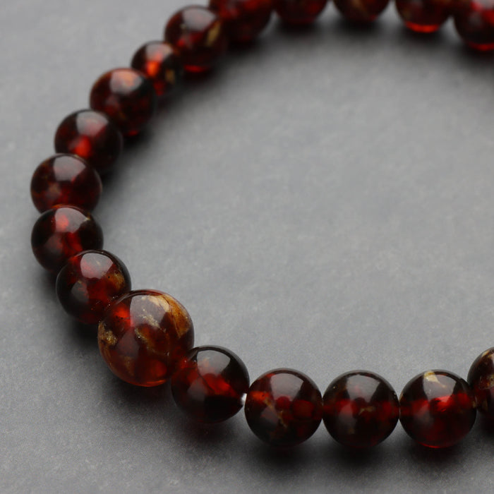 【限定品】腕輪 圧縮虎琥珀8mm 共仕立 桐箱入