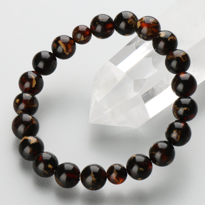 【限定品】腕輪 圧縮虎琥珀10mm 共仕立 桐箱入