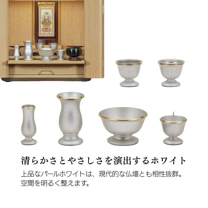 仏具 ミルフィ 6点セット ブラック ホワイト ワイン 小 中 大 モダン仏具