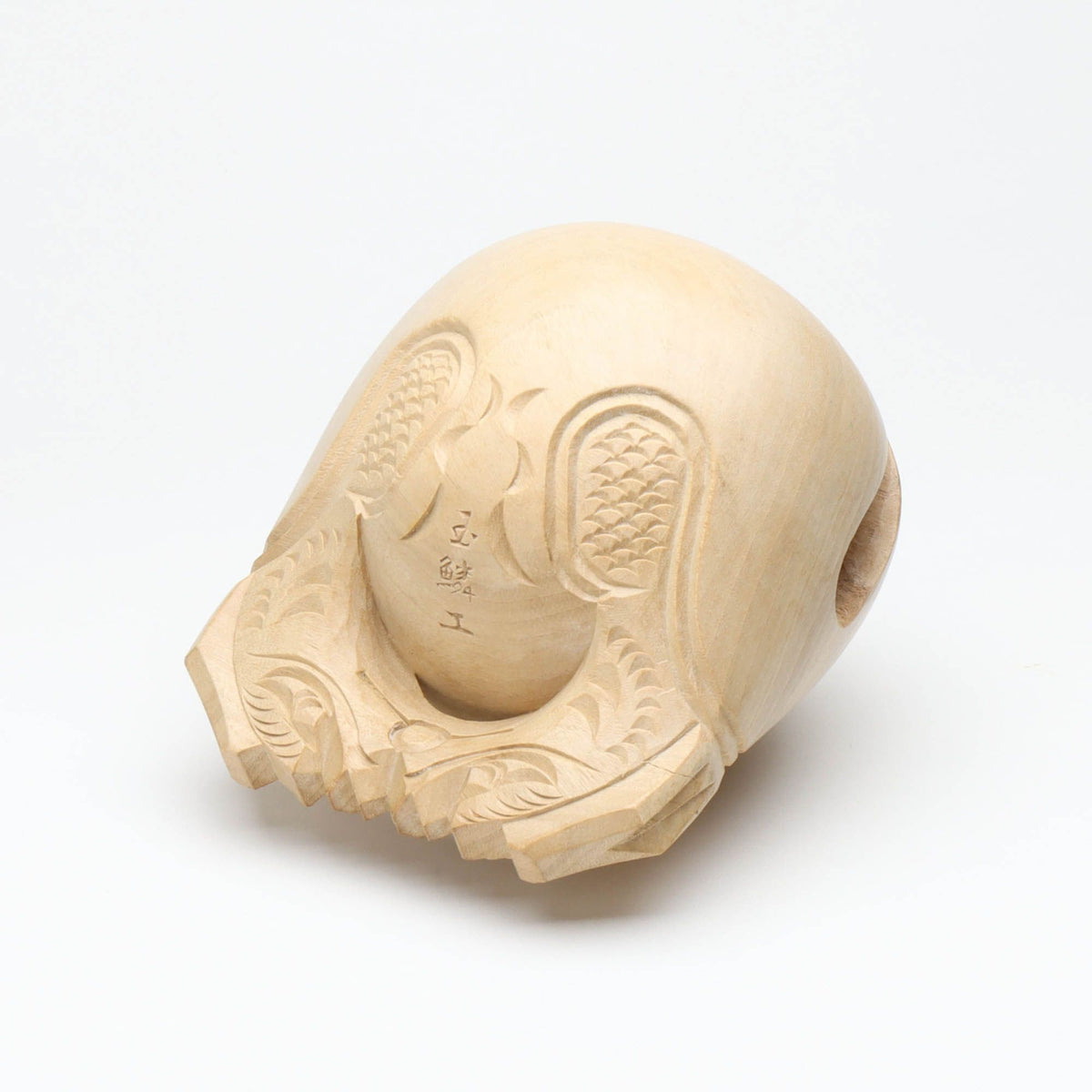 魚鼓 銅製 仏具 魚型 打楽器 吊り下げ式 寺院用 仏教法具 仏具 杢魚 楠 並彫 木魚 法事 法要 読経 — 仏壇・仏具専門店 ぶつえいどう