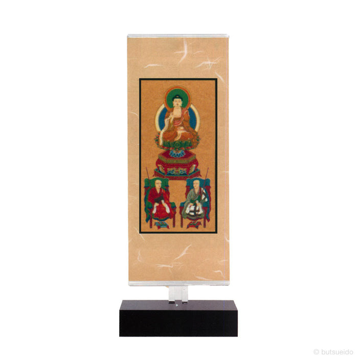 仏壇掛軸 スタンド型 新世紀 軸 クリア(三尊仏)