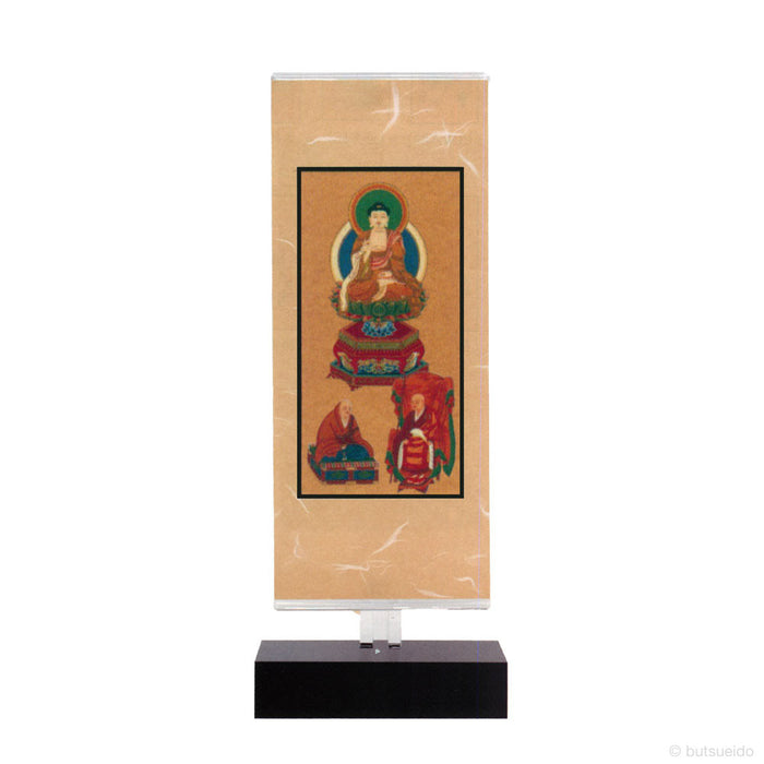 仏壇掛軸 スタンド型 新世紀 軸 クリア(三尊仏)