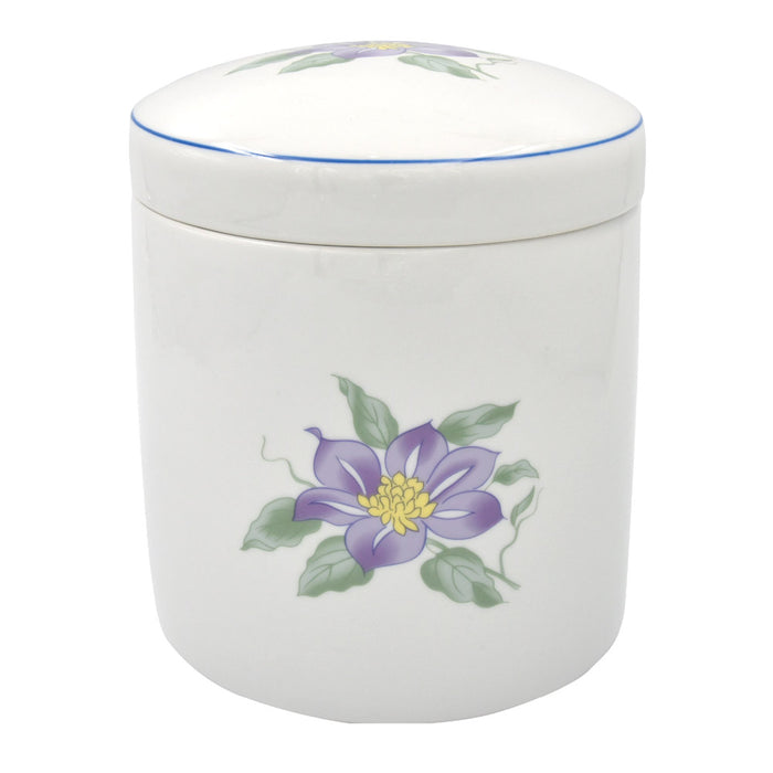 手元供養 骨壷 花柄 テッセン(鉄仙)  4寸 5寸 6寸 7寸 8寸【メーカー取寄品】