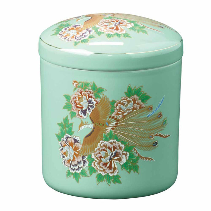 手元供養 骨壷 青磁牡丹鳳凰 3寸 4寸 5寸 6寸 7寸【メーカー取寄品】