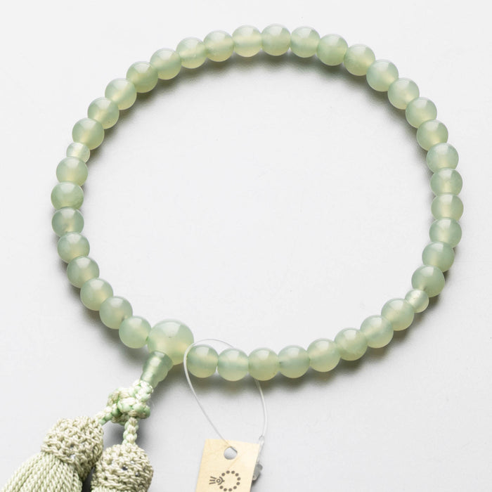 数珠 女性用 ニュージェイド7mm玉 共・上仕立 正絹房