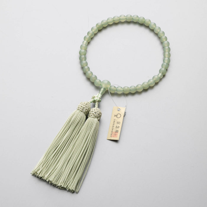 数珠 女性用 ニュージェイド7mm玉 共・上仕立 正絹房