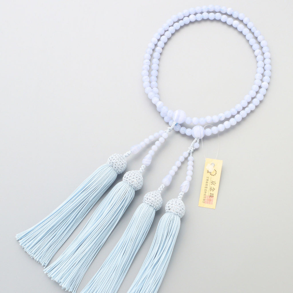 綺麗な綺麗な2連ブルー瑪瑙、紫山天珠⭐️ 綺麗な綺麗な2連ブルー瑪瑙、紫山天珠⭐️