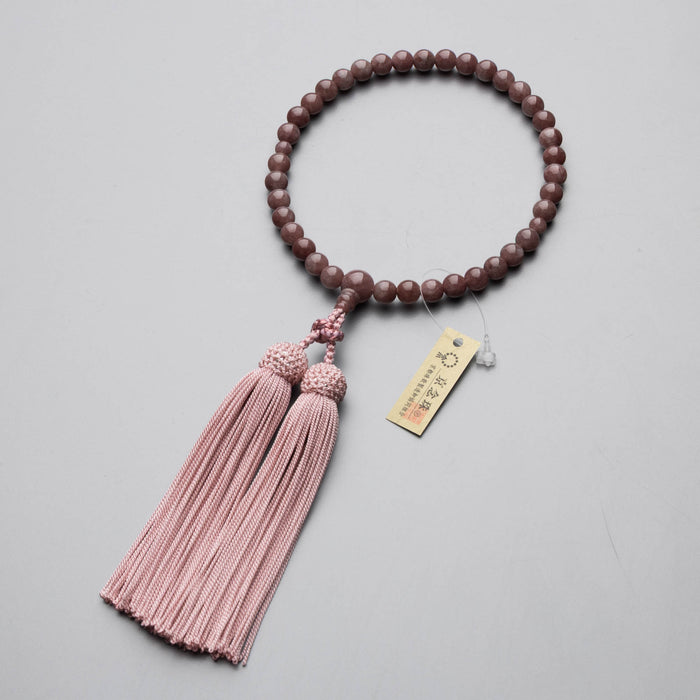 数珠 女性用 ストロベリークォーツ7mm 共仕立 正絹房