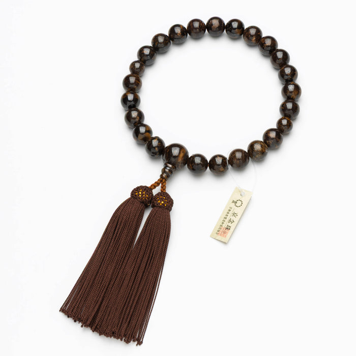 数珠 男性用 ブロンズナイト22玉 共仕立 正絹房