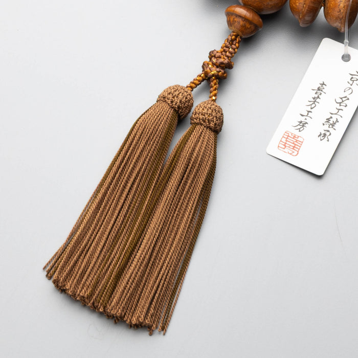 【選べる数珠袋付き】限定品 数珠 男性用 天竺菩提樹 原実20玉 共仕立 正絹蛍房