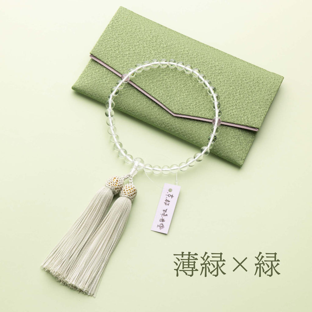 女性用 水晶7mm 襲房仕立て 一連数珠（5色展開） — 仏壇・仏具専門店