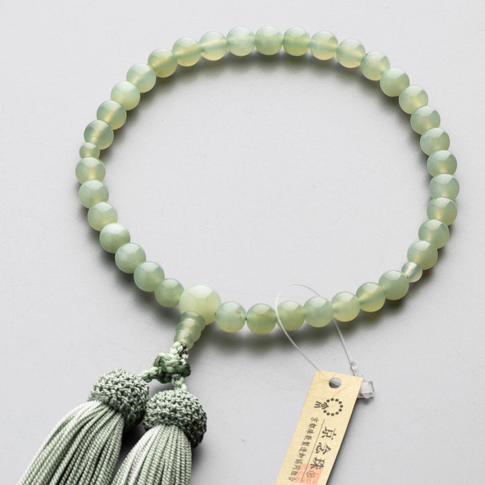 数珠 グリーンオニキス数珠 8mm 共仕立 正絹蛍房