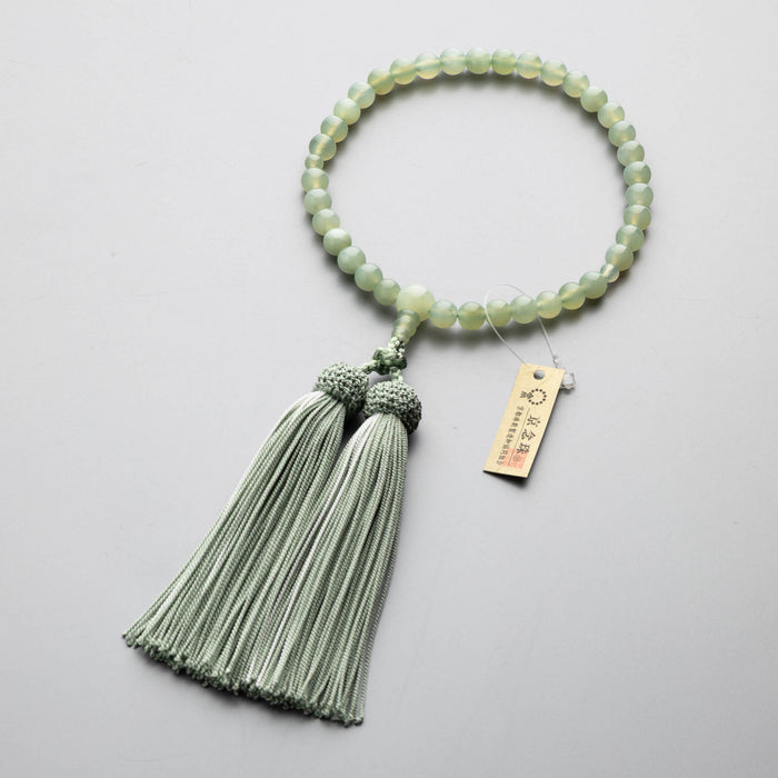 数珠 グリーンオニキス数珠 8mm 共仕立 正絹蛍房