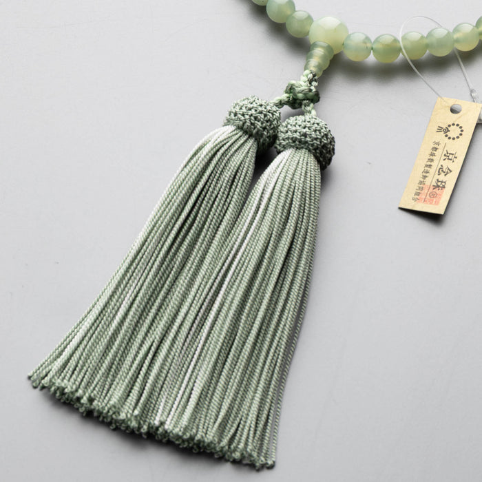 数珠 グリーンオニキス数珠 8mm 共仕立 正絹蛍房
