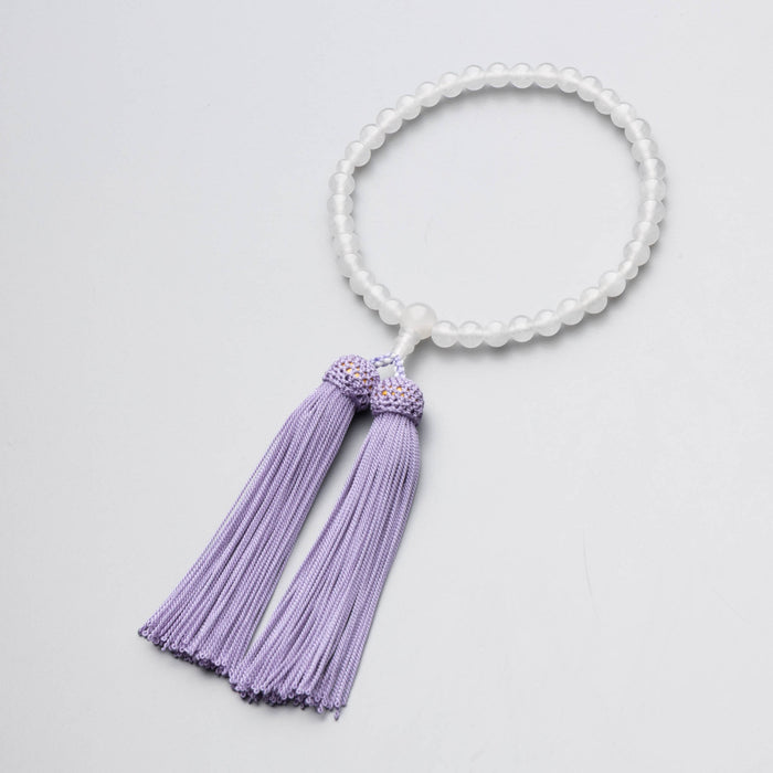 数珠 女性用 ホワイトオニキス7mm 共仕立 正絹房 藤