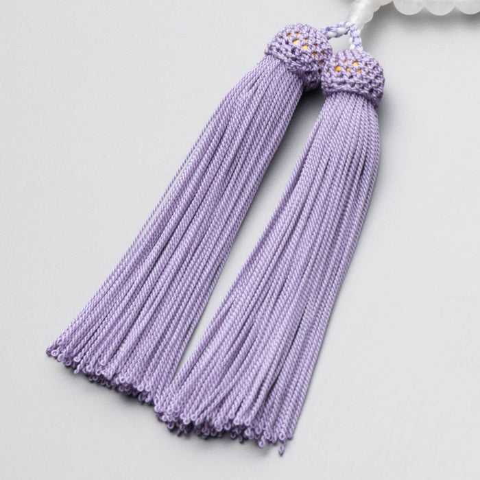 数珠 女性用 ホワイトオニキス7mm 共仕立 正絹房 藤