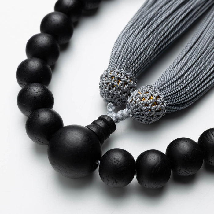 数珠 男性用 片手念珠 黒檀 22玉 選べる6種類 京念珠 通夜 葬儀 弔問