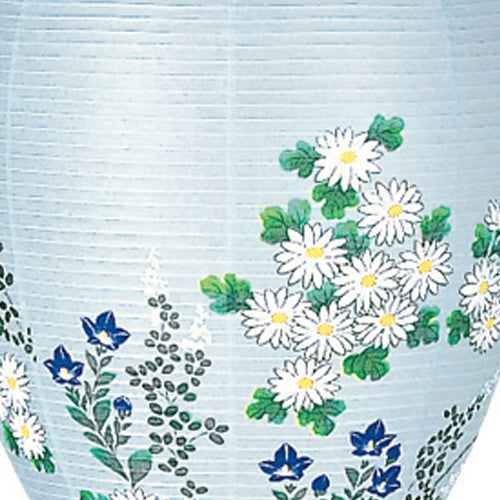 お盆用品 御所提灯 極上柾（紙/菊に桔梗）
