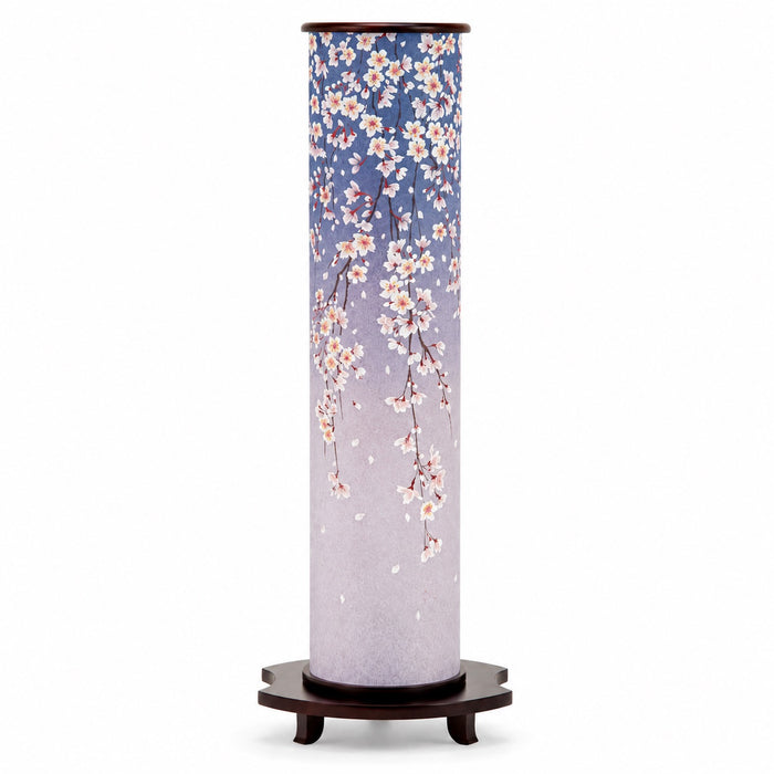 盆提灯 SAKURA 藤色 モダン廻転行灯 岐阜提灯 桜 LED25W 置き型 初盆 新盆 お盆 日本製
