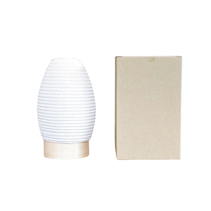 お盆用品 モダン提灯 置き型白紋天 専用電池灯付き