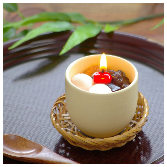 ろうそく 『故人の好物シリーズ』クリームあんみつキャンドル【メーカー取寄品】