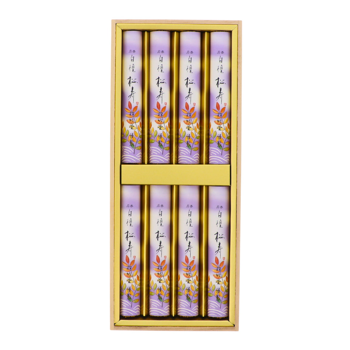 進物線香 白檀松寿 (短寸8束) 桐箱入 — 仏壇・仏具専門店 ぶつえいどう