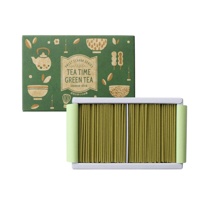 進物線香 お線香とろうそくのギフトセット TEA TIME GREEN TEA（緑茶の香り）