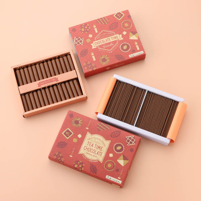 進物線香 お線香とろうそくのギフトセット TEA TIME CHOCOLATE（チョコレートの香り）