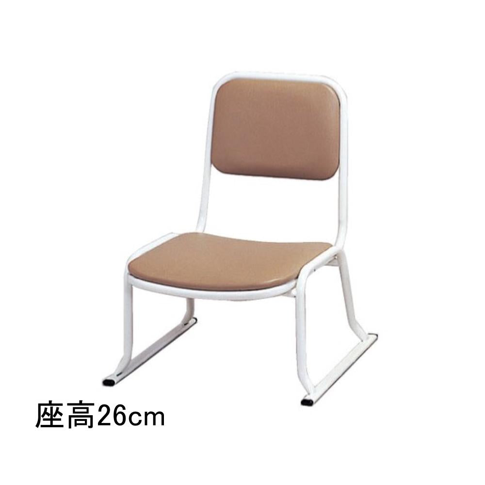 寺院用品 本堂用お詣り椅子 スチールパイプ製 座高26cm 座高30cm 座高