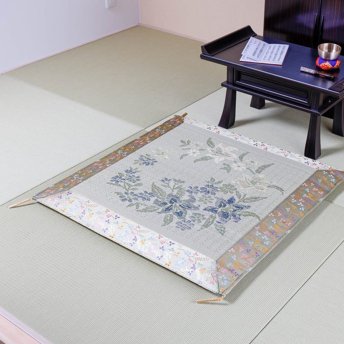 座布団 い草 カトレア ブルー