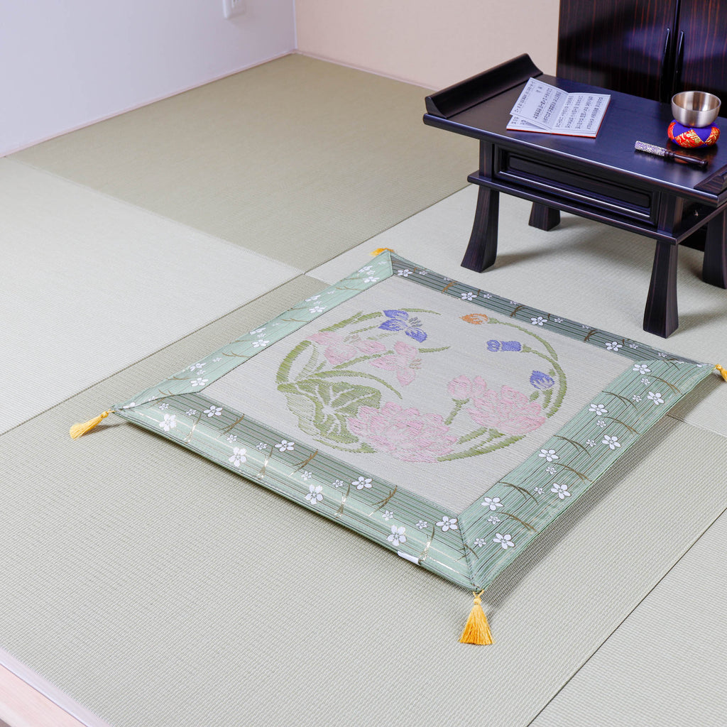 導師座布団 い草座布団 花の和 ハス丸 コンパクトサイズ 63cm — 仏壇