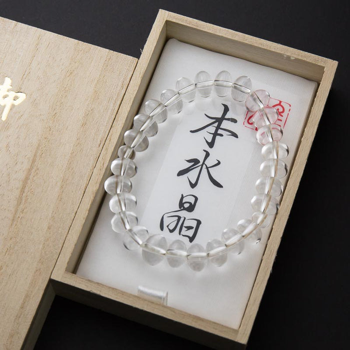 ただ今お得な 本水晶 丸玉と平珠のブレスレット | artfive.co.jp