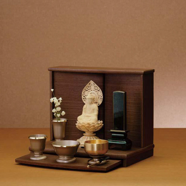 モダン仏壇 ステージ型 ウォールナット