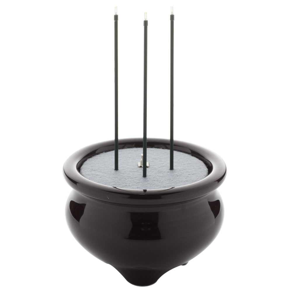 香炉 仏具・サンやすらぎ 安全便利な電子線香（茶/3寸） — 仏壇・仏具