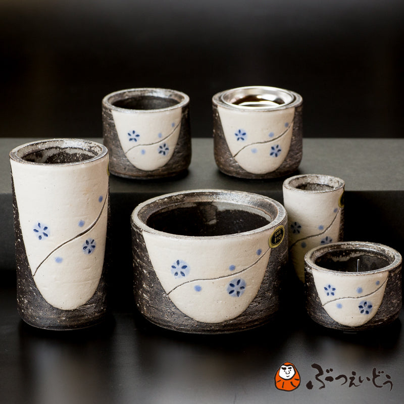 仏具 仏具6点セット 信楽焼 職人の手作り（青） — 仏壇・仏具専門店