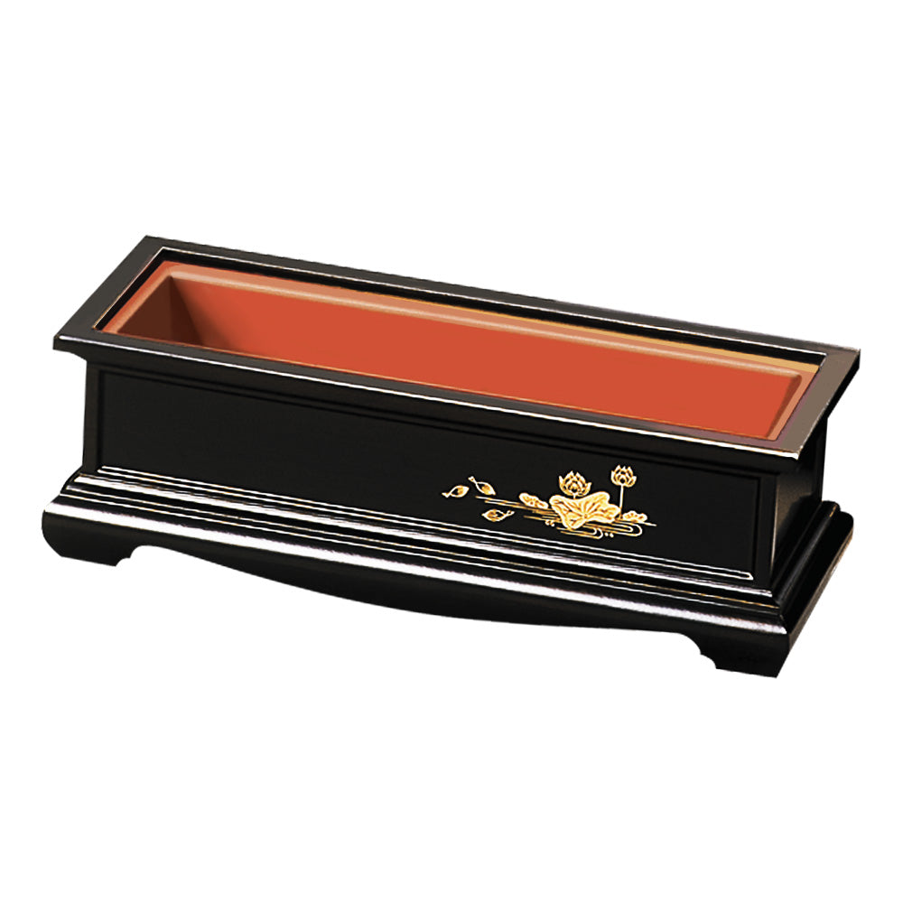 仏具・長香炉（黒/蓮/8寸） — 仏壇・仏具専門店 ぶつえいどう