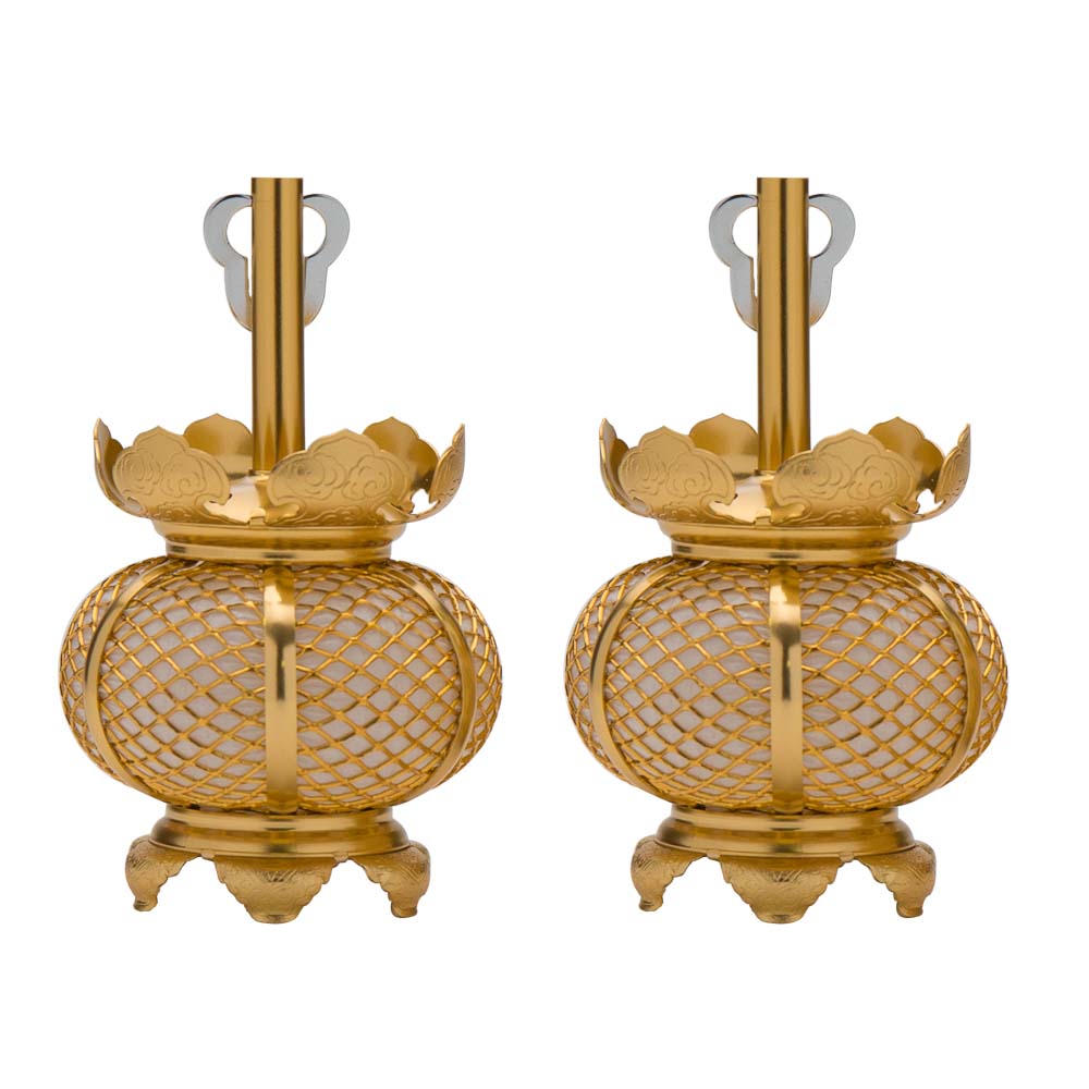 仏具 みかん型 院玄灯篭 豆 金色 — 仏壇・仏具専門店 ぶつえいどう