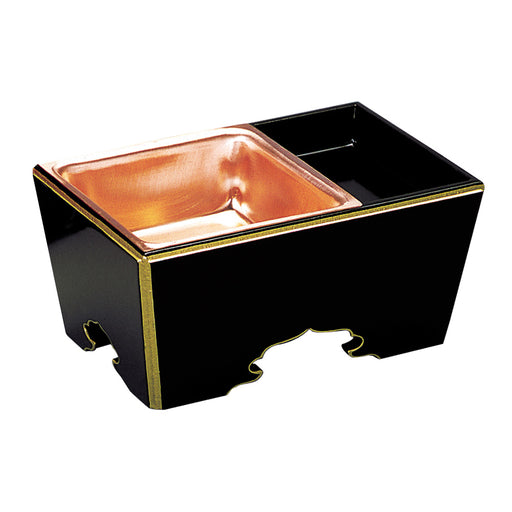 仏具・角香炉 面金（黒/5.0寸）