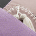 数珠・女性用 本水晶 8mm 共仕立 頭付正絹房 宗紋入り数珠袋セット（浄土真宗東本願寺派・薄紫）