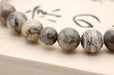 数珠・男性用 銀葉石（シルバーリーフ） 22玉 正絹房