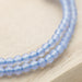 数珠・女性用 ブルー瑪瑙 5mm 二連 正絹房 念珠