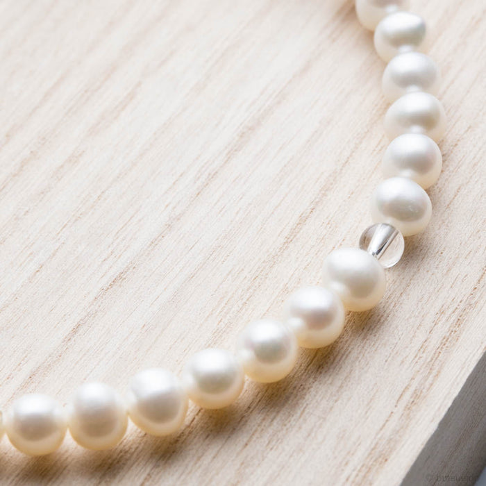 数珠 女性用 淡水真珠(白)7mm玉 水晶仕立 正絹房 — 仏壇・仏具専門店