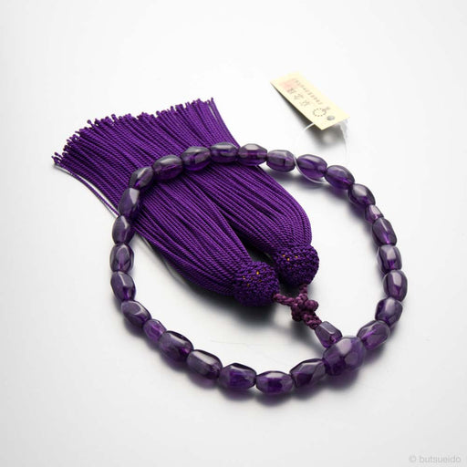 数珠・女性用 紫水晶 さざれ 正絹房 上仕立