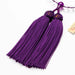 数珠 女性用 クリスタル7mm玉 色糸通し 紫