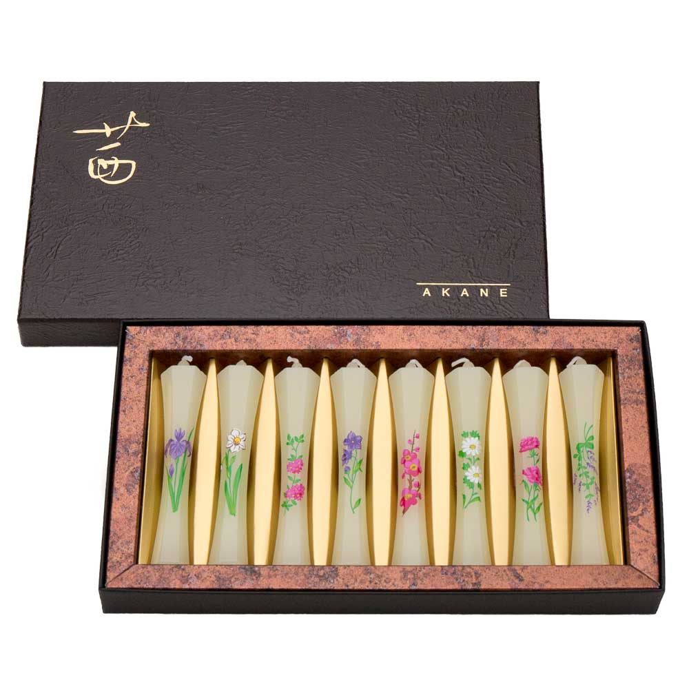 ろうそく 蜜蝋 茜 8本入 進物用 — 仏壇・仏具専門店 ぶつえいどう