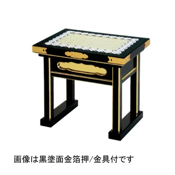 寺院用品 内陣用椅子 黒塗面金塗/金具なし 【メーカー取寄品】